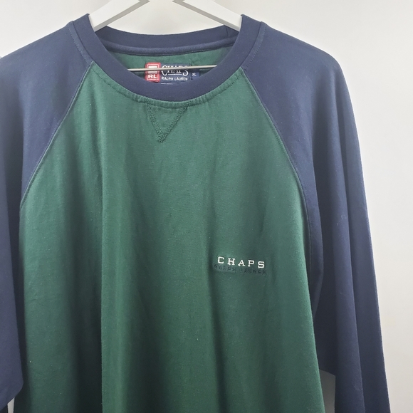 Chaps Ralph Lauren Colorblock Dad Sweatshirt Vintage 90s NEW - Picture 2 of 6